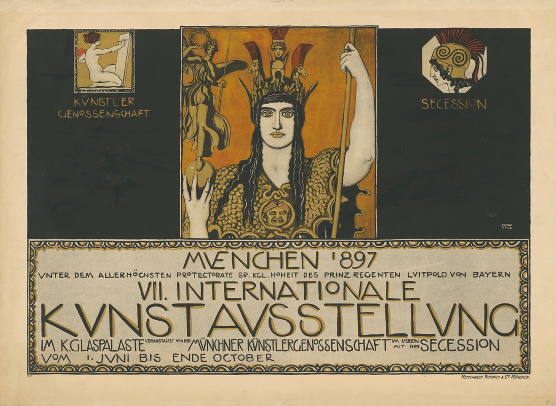 Franz von Stuck's painting captures a moment of artistic expression at the Munich Secession exhibition.