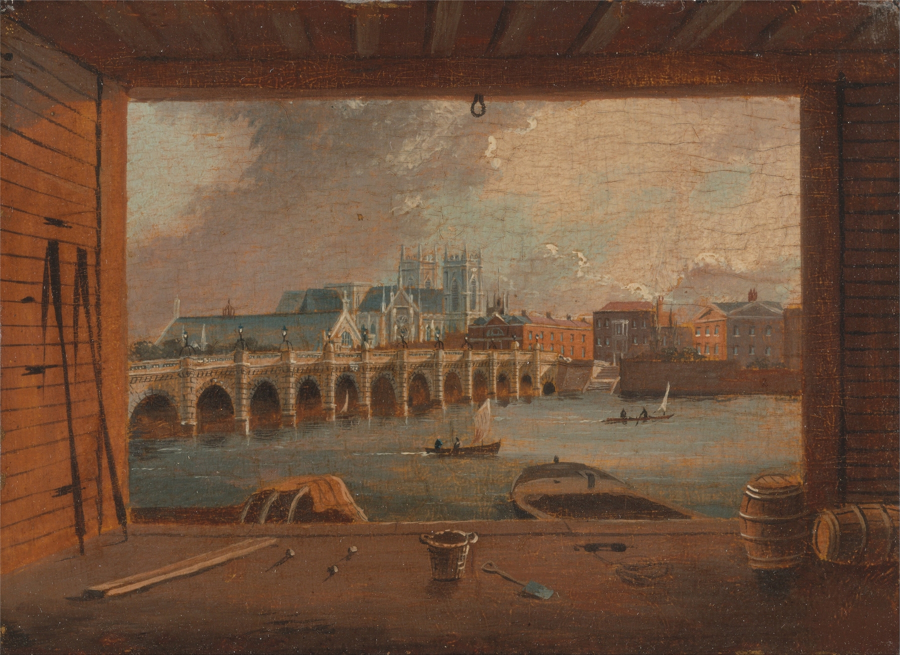 A View of Westminster Bridge, oil on canvas by Daniel Turner
