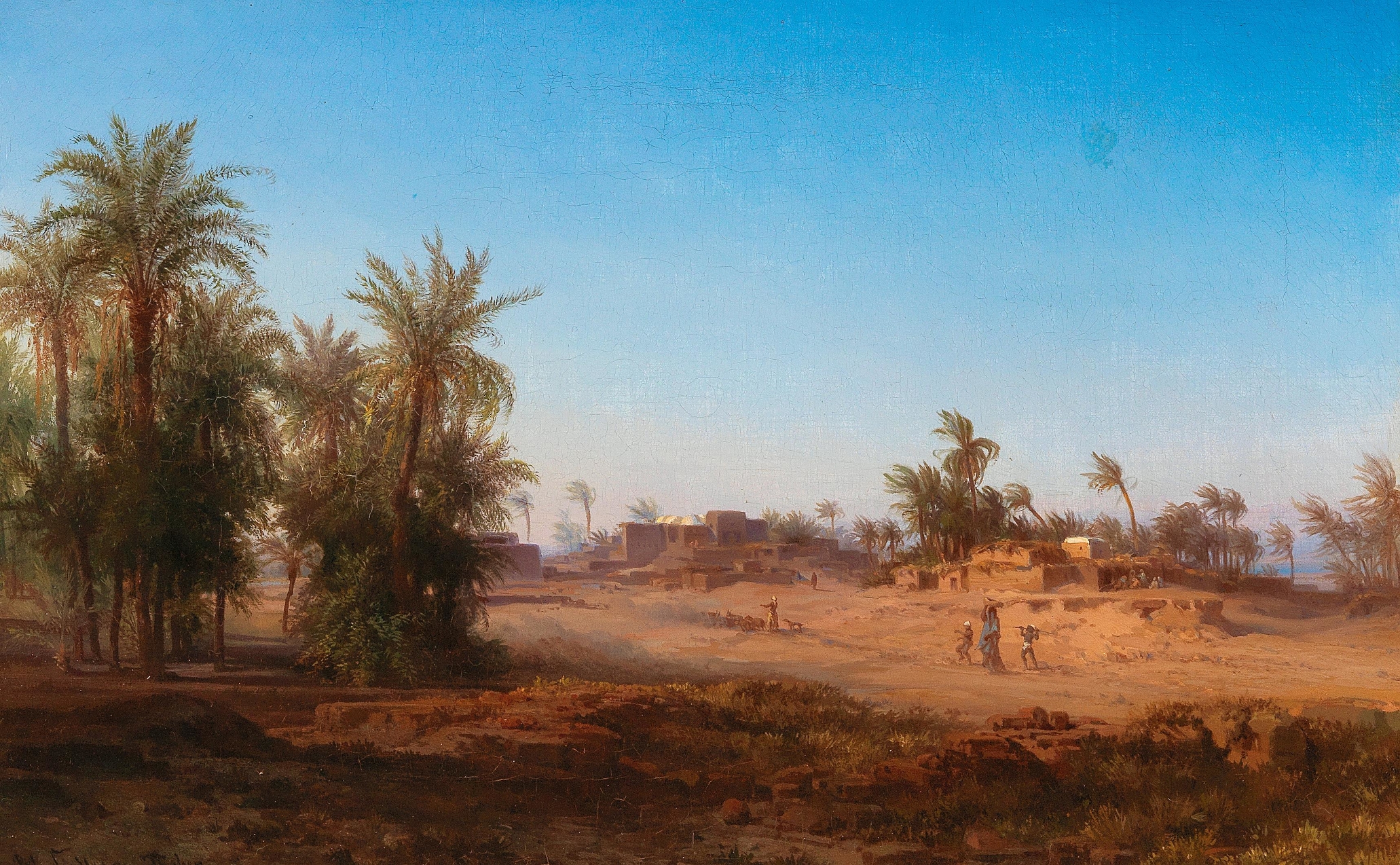 A Scene From Egypt by Bernhard Fiedler, medium unknown
