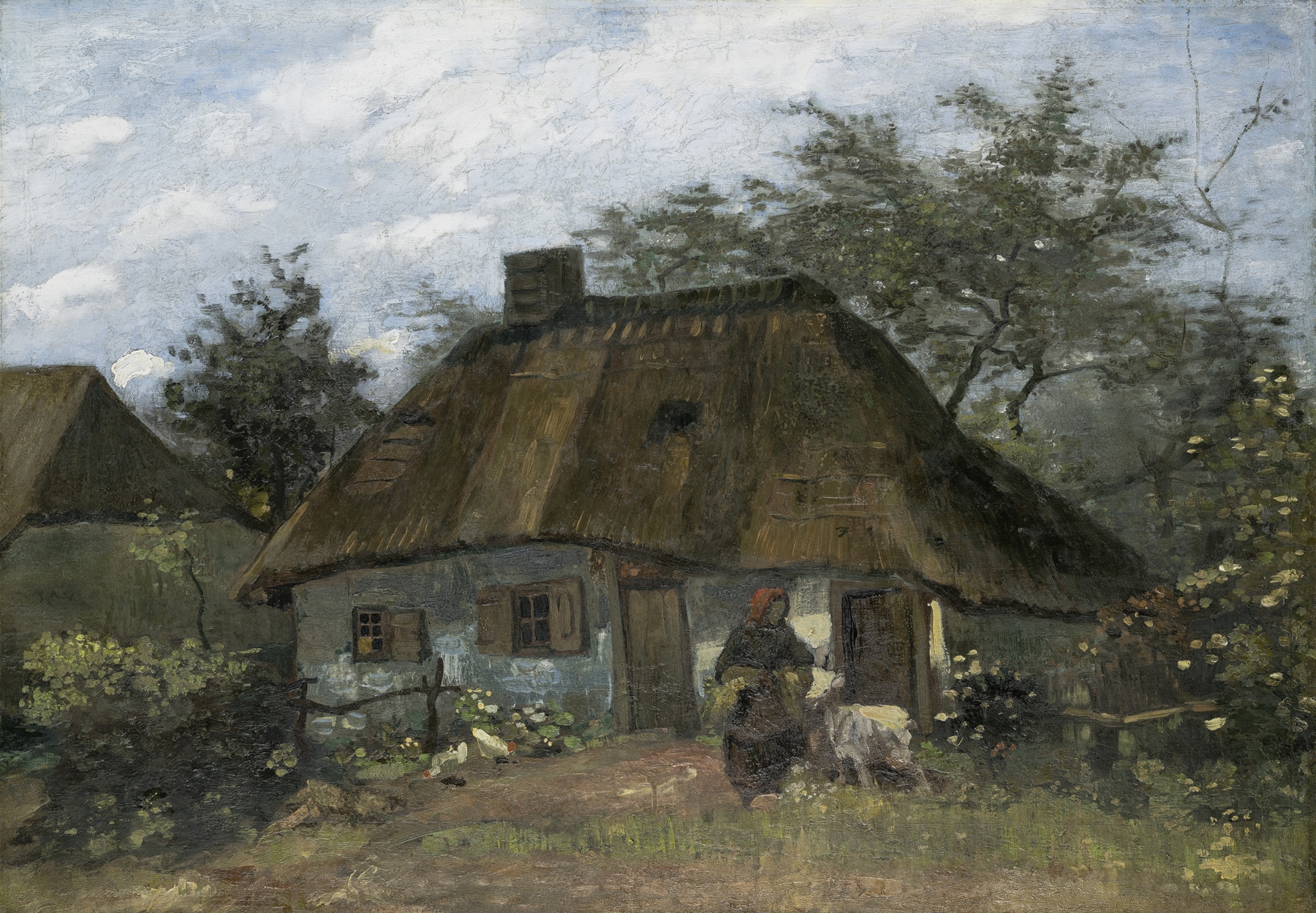 Farmhouse in Nuenen, by Vincent van Gogh, public domain
