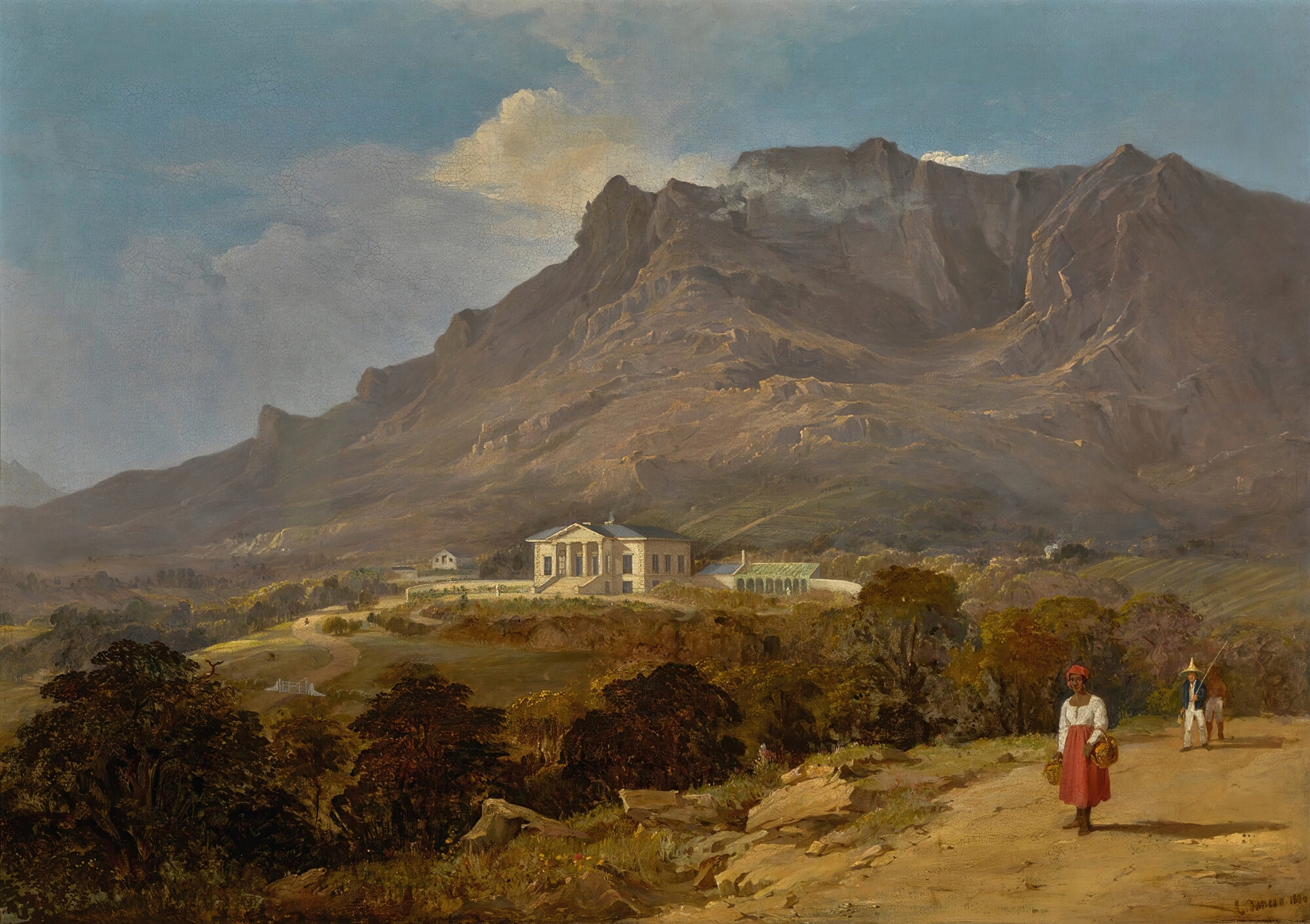 Seaforth House, architecture by Edward Duncan, 1836, oil painting