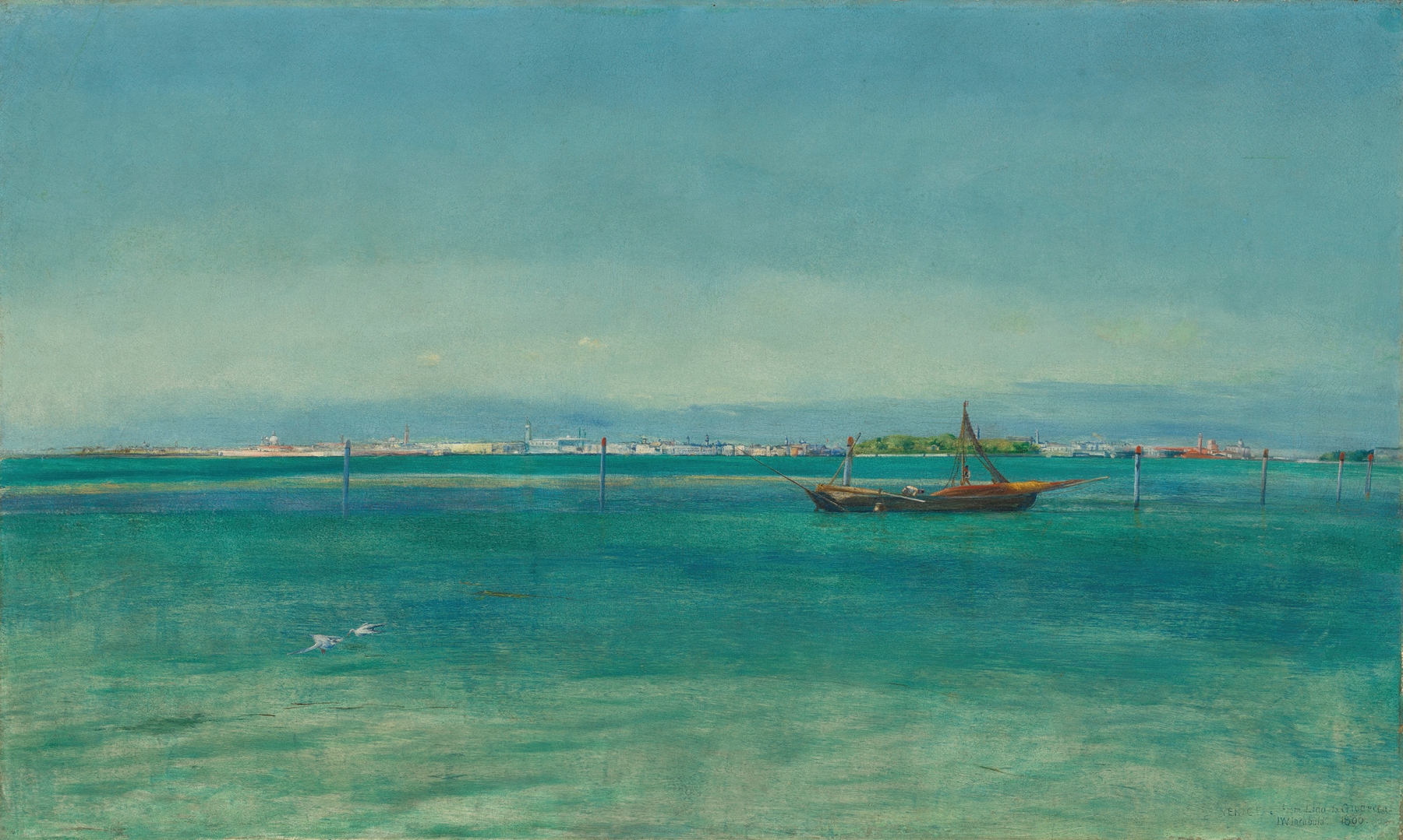 Venice from the Lido to Giudecca, oil painting by John William Inchbold