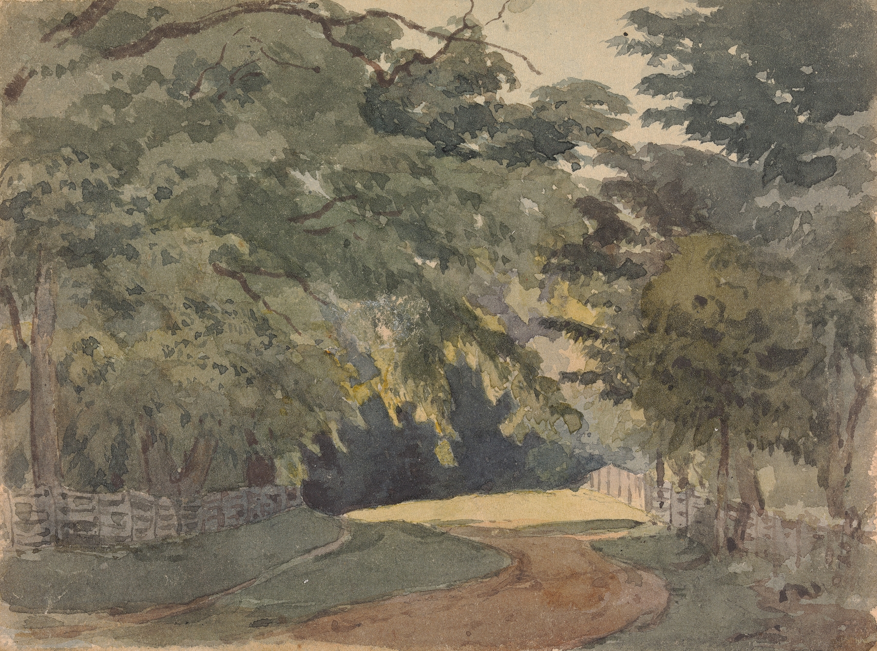 Tree-lined Lane, by Thomas Sully, public domain