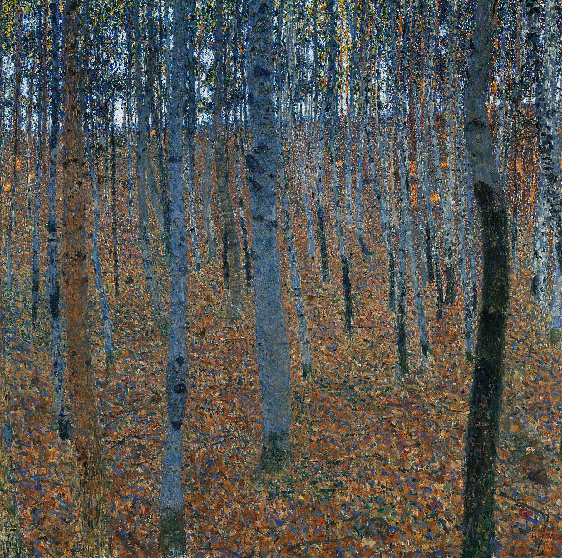 Beech Grove I, by Gustav Klimt, public domain
