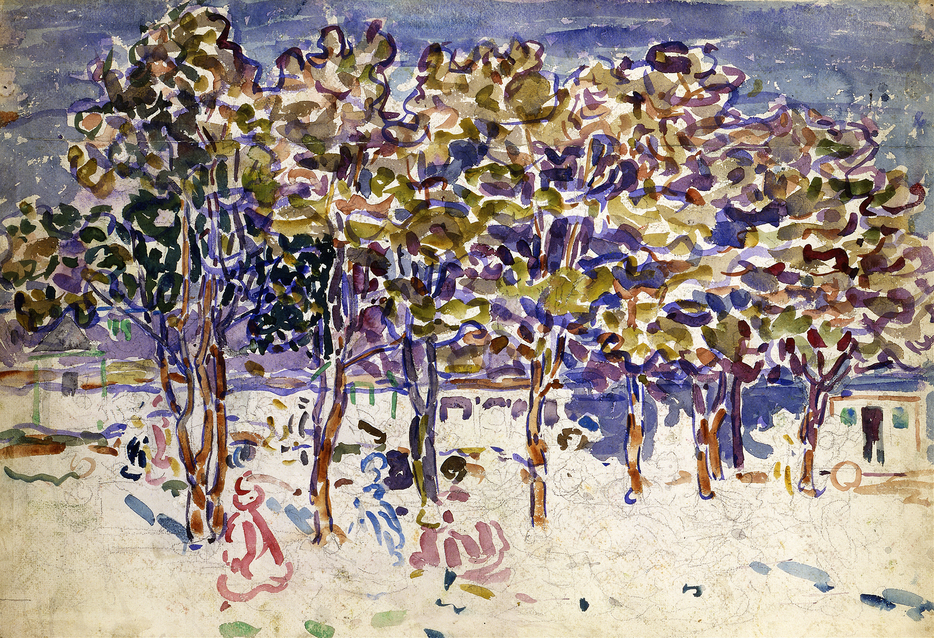 Trees, by Maurice Prendergast, public domain