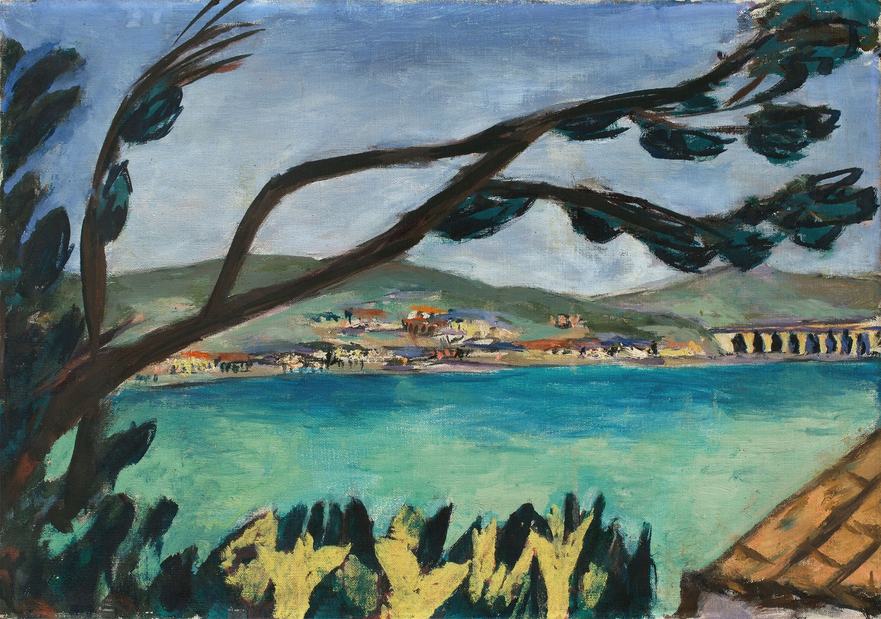 Kleine Landschaft aus Bandol, by Max Beckmann, public domain