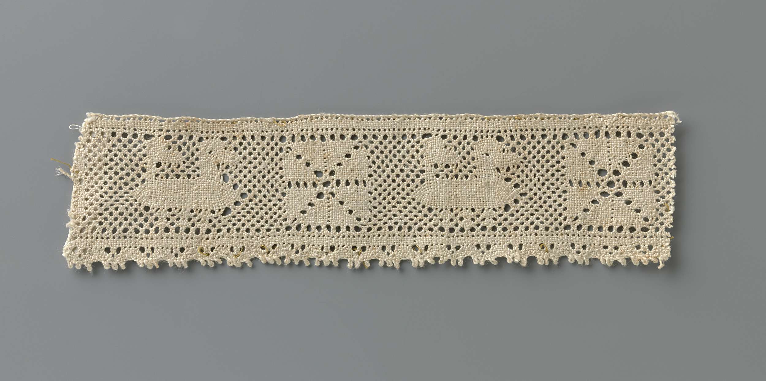 Intricate lacework featuring a duck, created by Unknown Artist