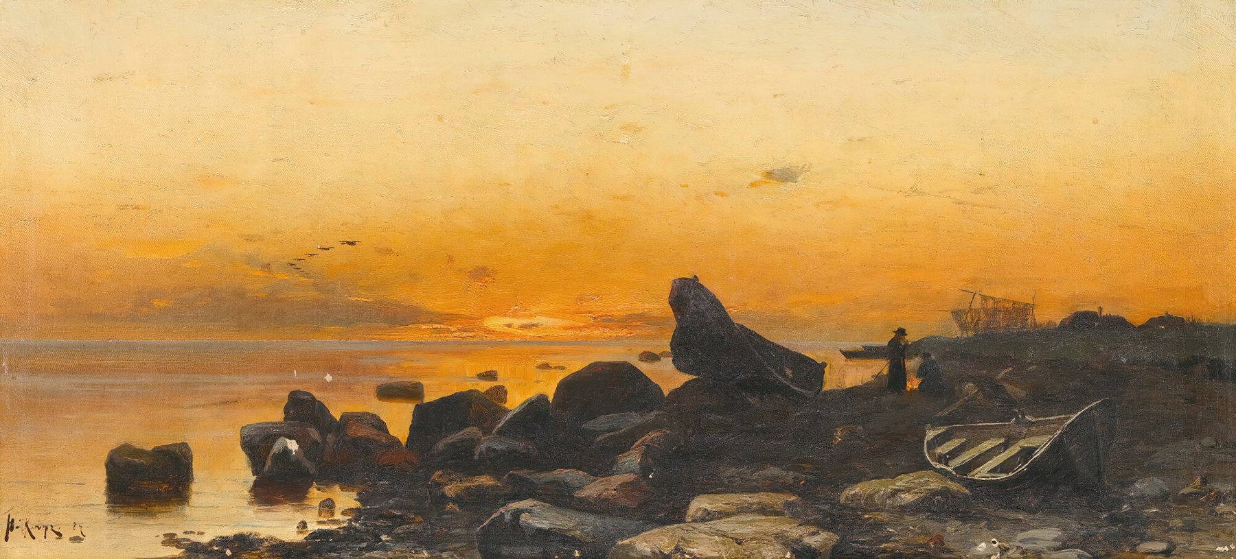 Sunset, by Julius Sergius Klever, public domain