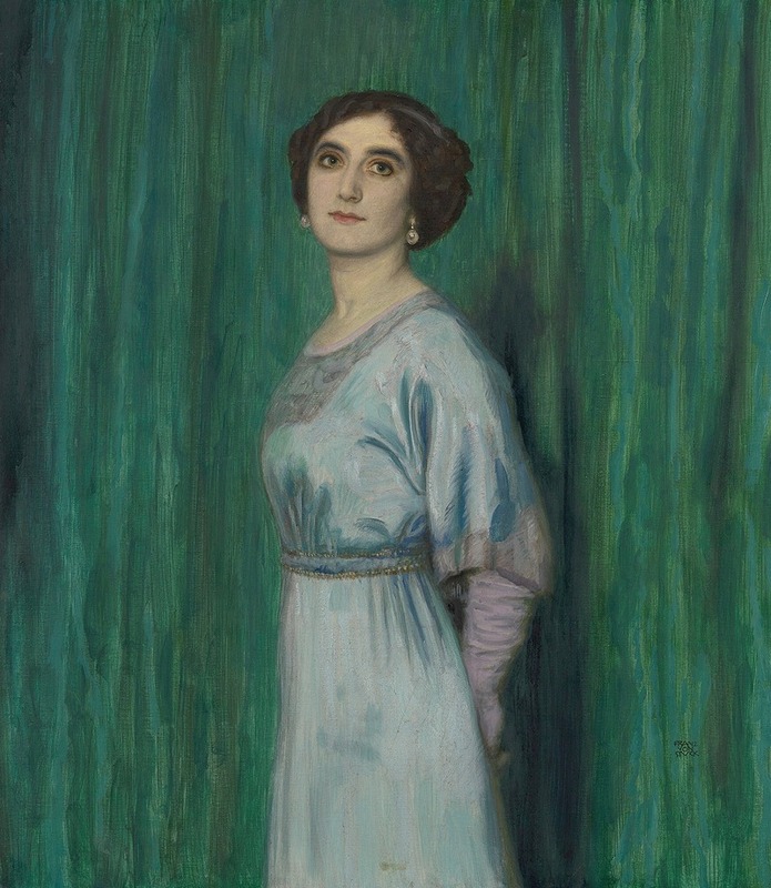 A portrait of Bettina Heinemann by Franz von Stuck.