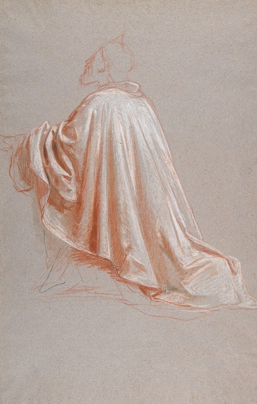 Drapery Study for a Bishop by Isidore Pils showcases intricate fabric folds.