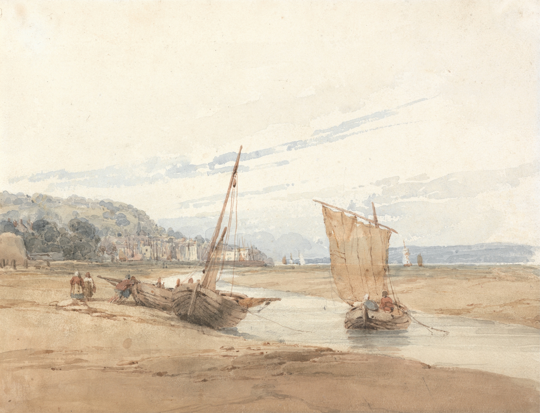 Near Honfleur, by Richard Parkes Bonington, public domain