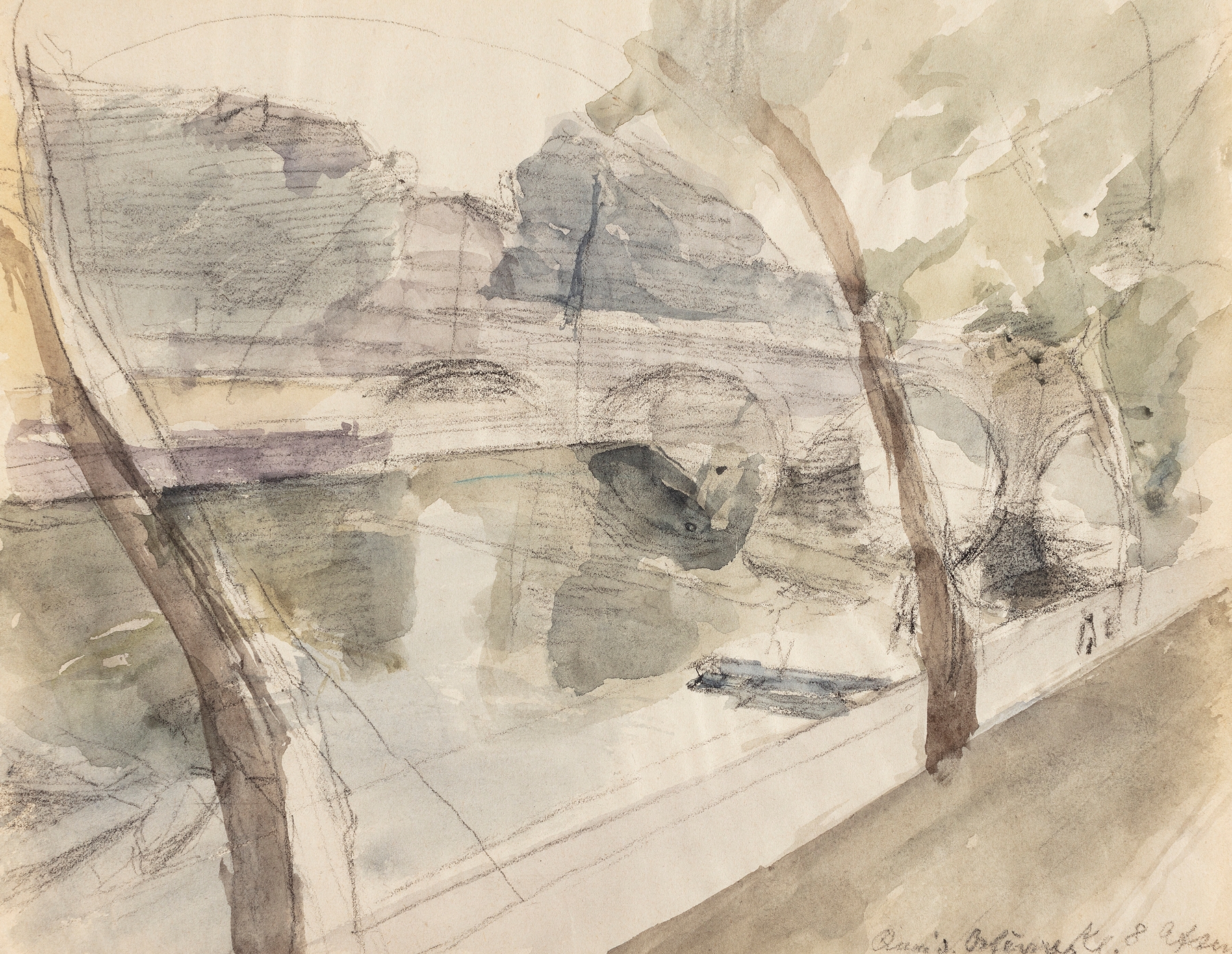 Impressionist landscape of the Seine River by Astrid Holm