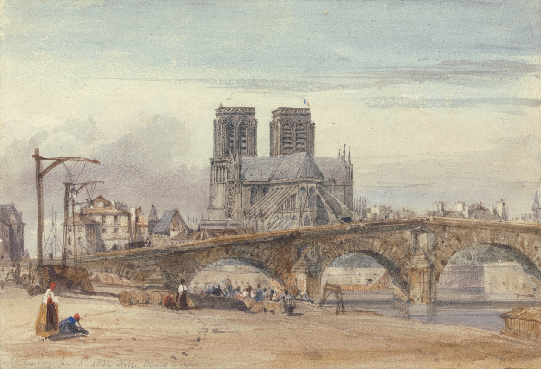 Notre Dame, Paris, by William Callow, public domain