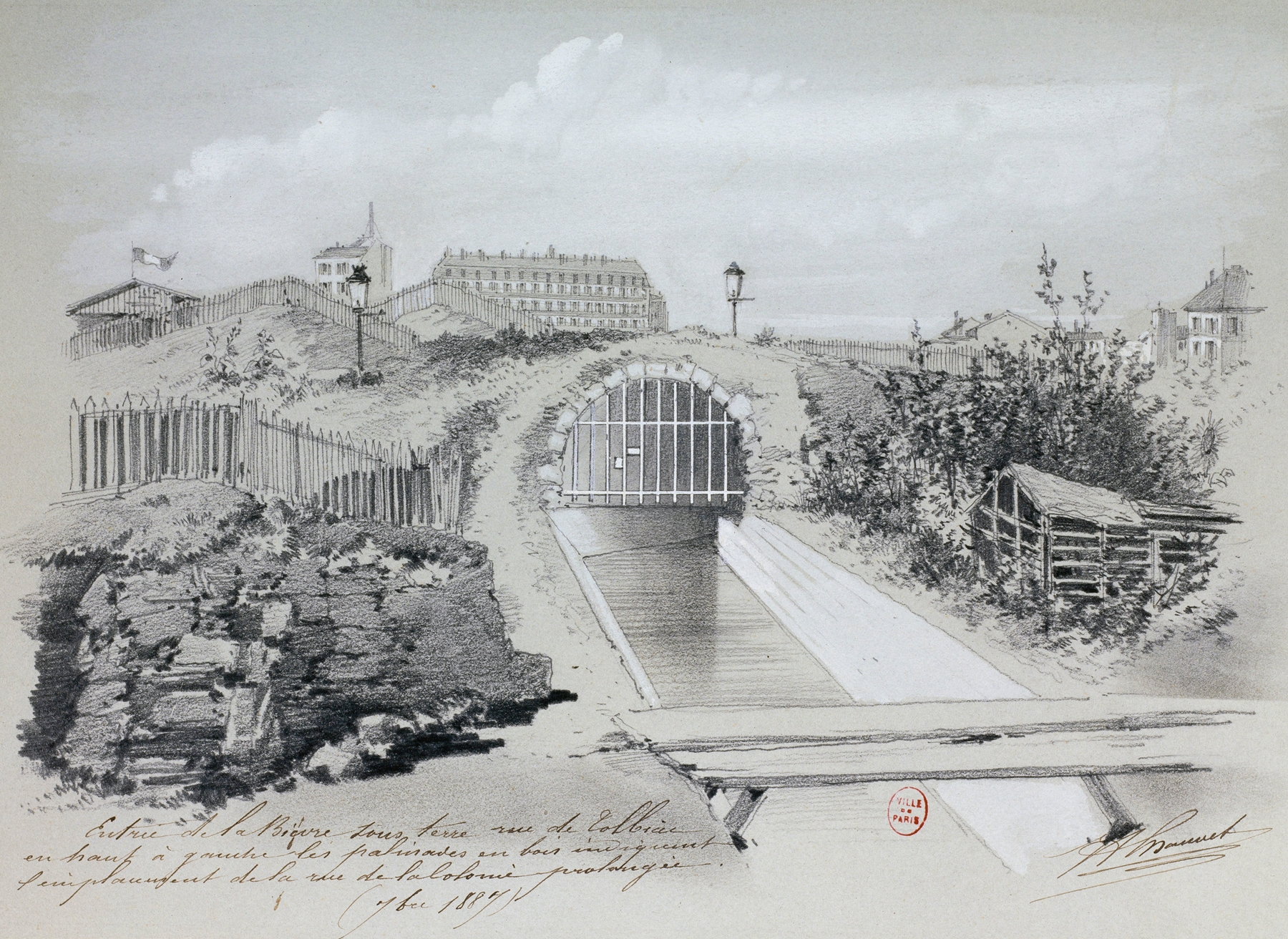 L’entrée de la Bièvre dans Paris by Jules-Adolphe Chauvet, oil on canvas