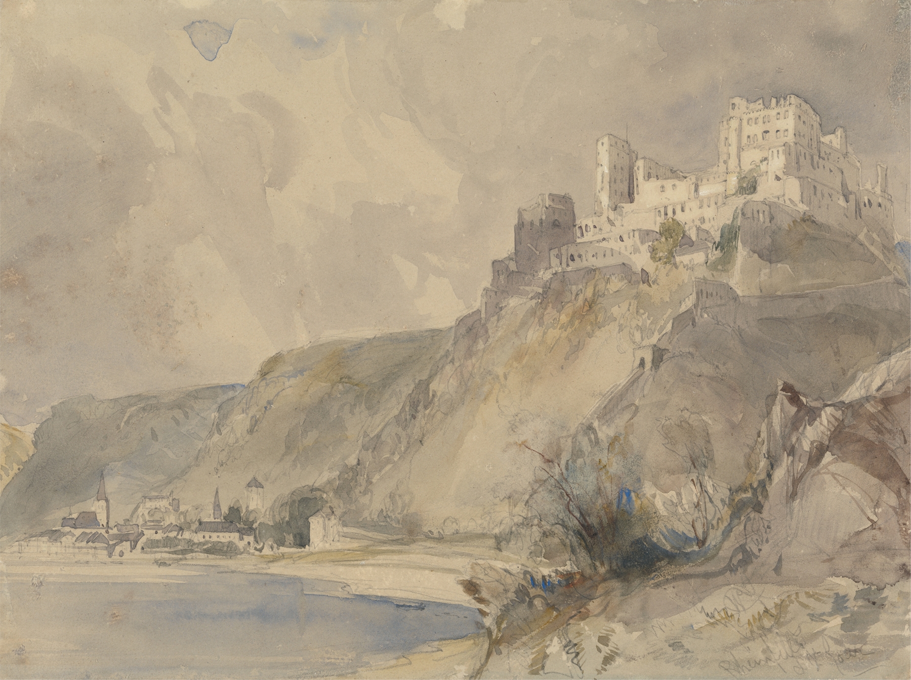 Rheinfels and St. Goar, by William Callow, public domain