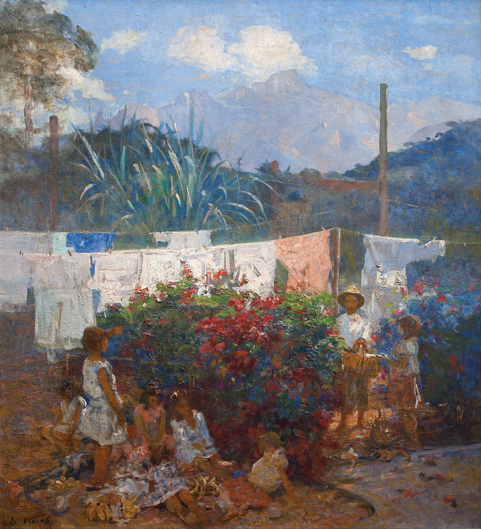 O batismo da boneca by Eliseu Visconti, depicting a doll in soft light, medium unknown.