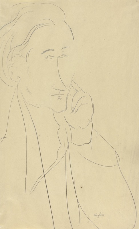 Amedeo Modigliani's 'Bust of Zborowski' is a striking portrait showcasing unique features.