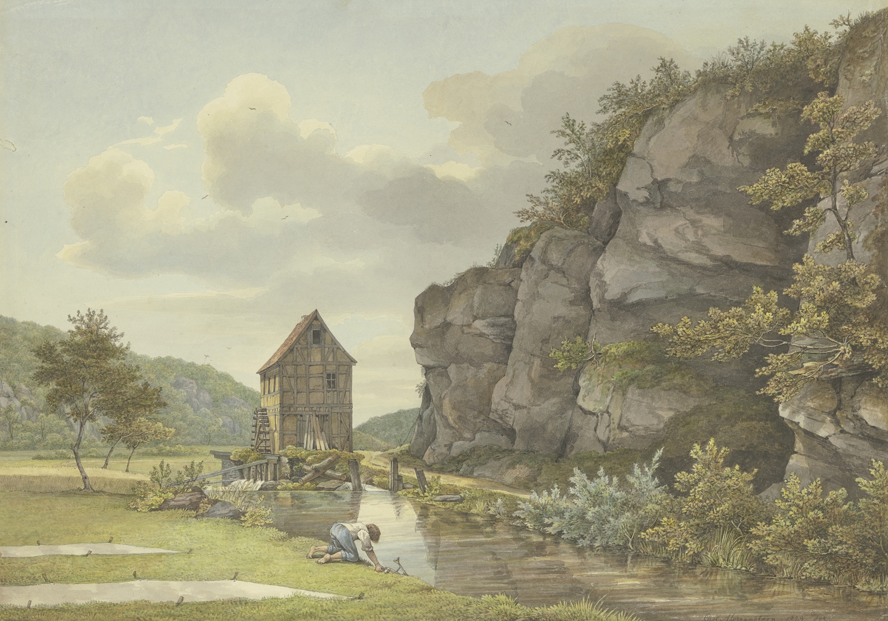 Schneidemühle bei Eppstein (Lorsbacher Tal), by Carl Morgenstern, public domain