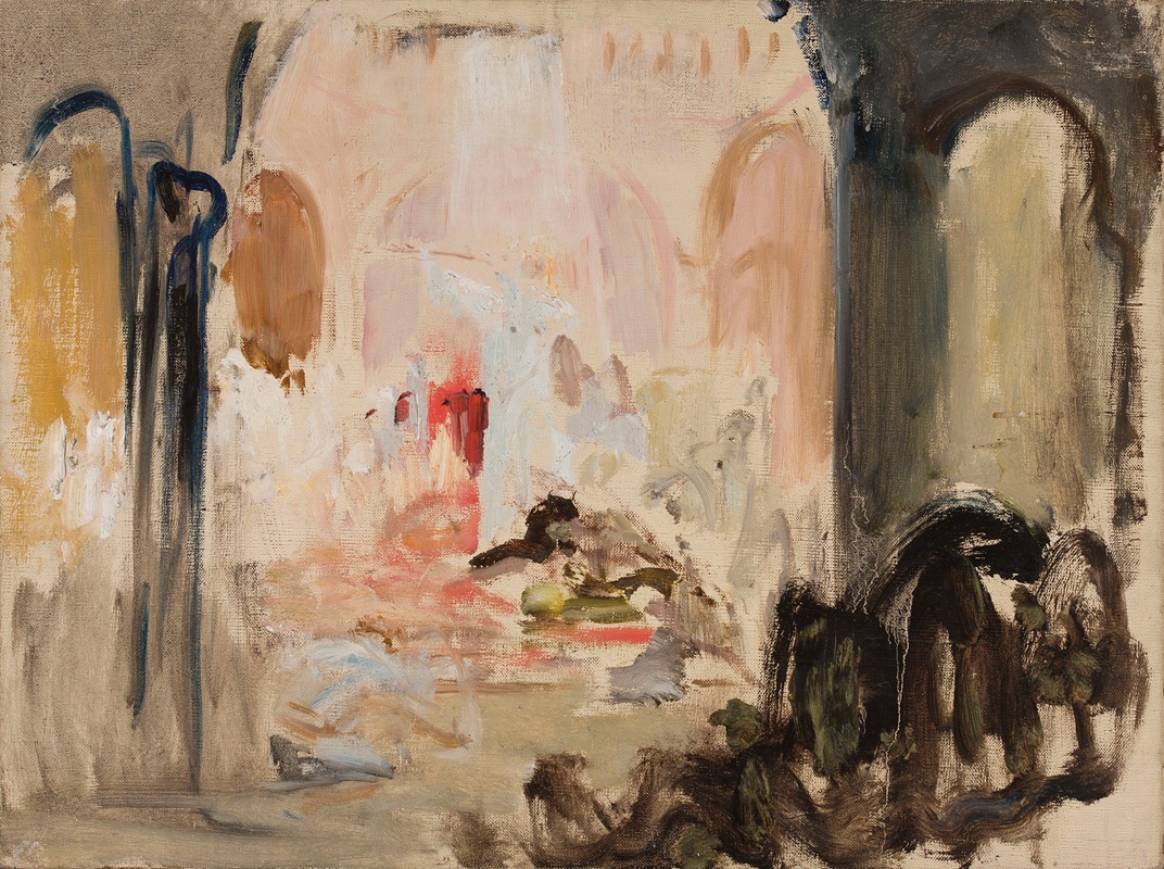 A stage decoration sketch for Wagner's Parsifal by Jan Ciągliński.