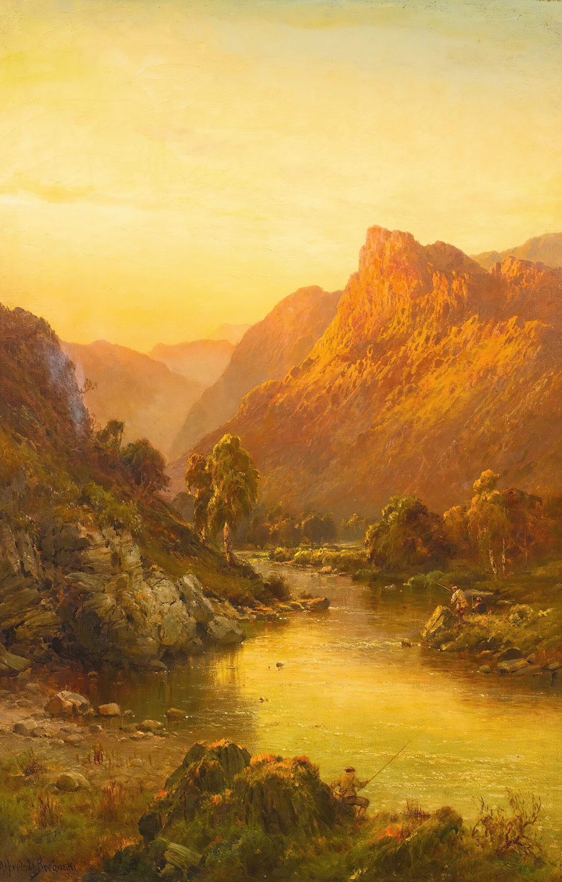 The Vale of Ben-Lawers, by Alfred de Bréanski, public domain