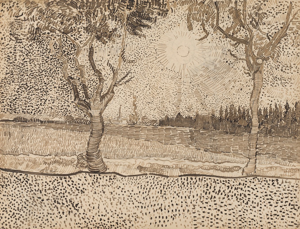 Vincent van Gogh's 'The Road to Tarascon' showcases a vibrant landscape filled with swirling colors.