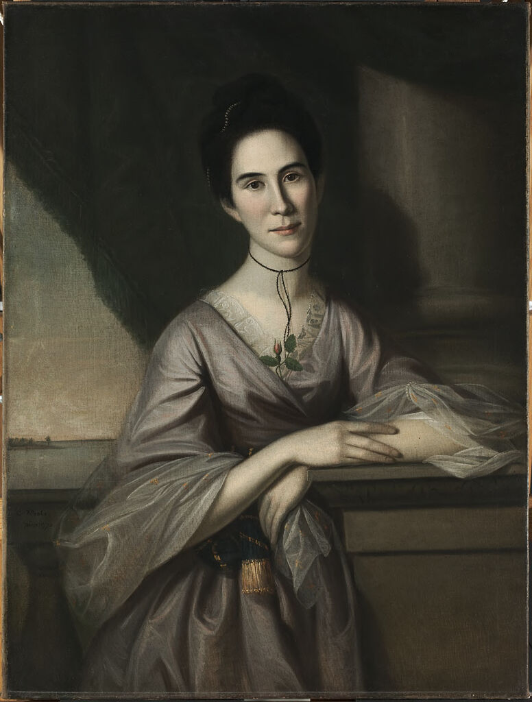 Susanna Steuart Tilghman (Mrs. James Tilghman) (1749-1774), by Charles Willson Peale, public domain
