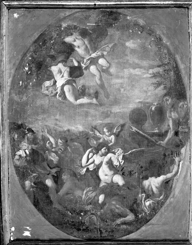 Mythological Scene by Giulio Carpioni, oil on canvas depicting deities in a moment of rebirth.