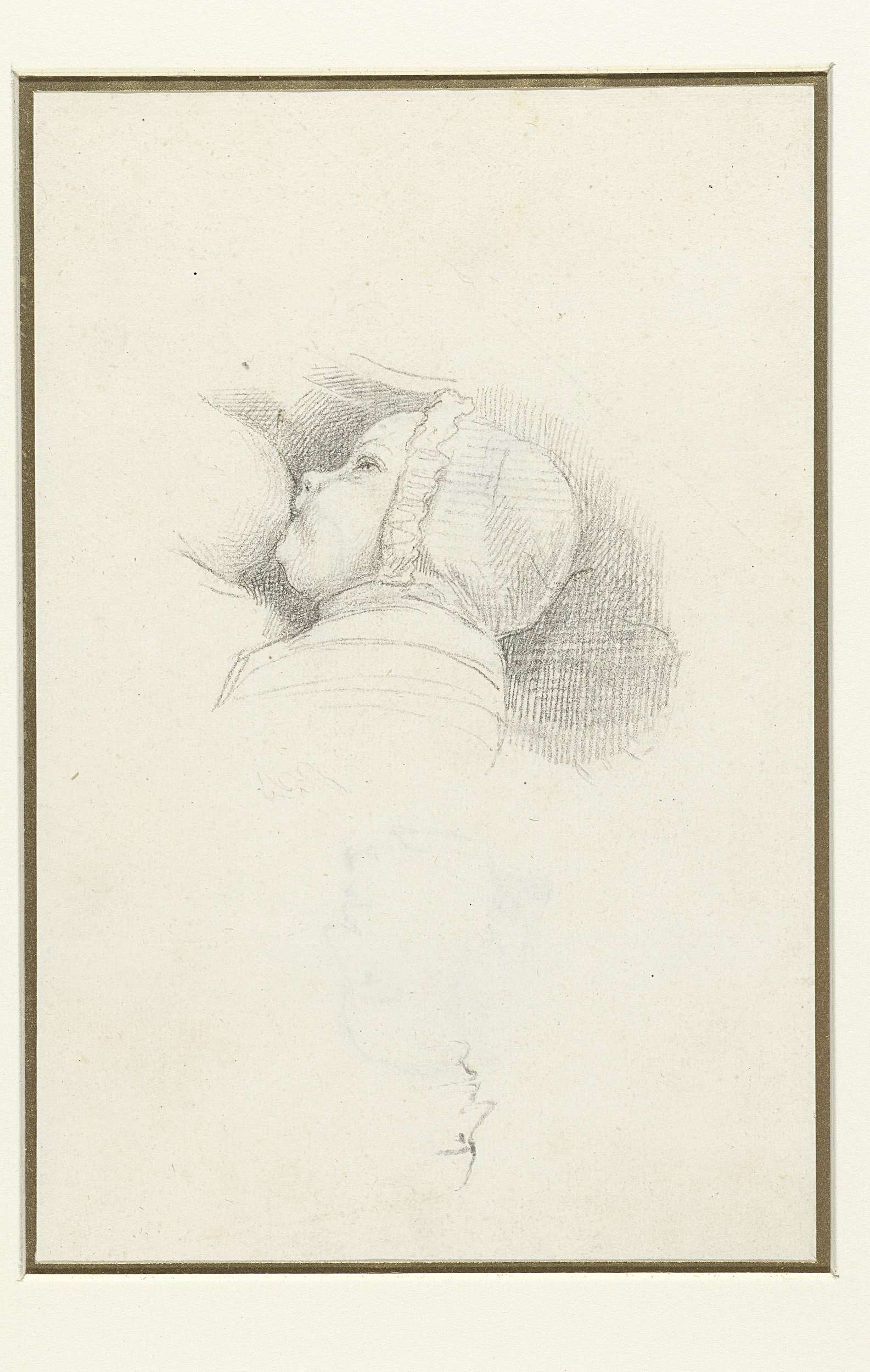 Rococo drawing by Etienne de Lavallée-Poussin depicting a child nursing from its mother.