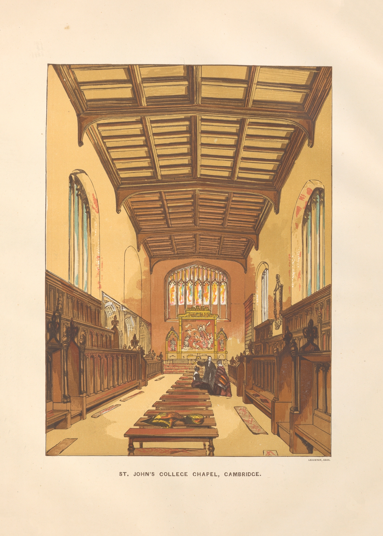 St. John’s College Chapel, Cambridge, by Charles Knight, public domain