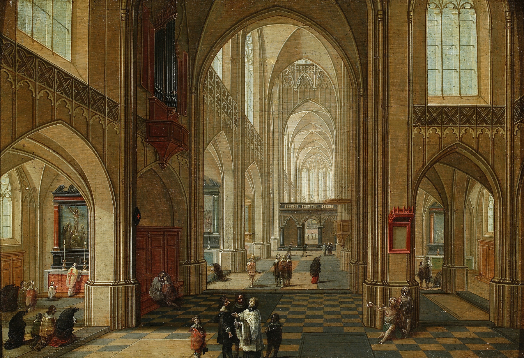 Church interior, by Pieter Neeffs the younger, public domain