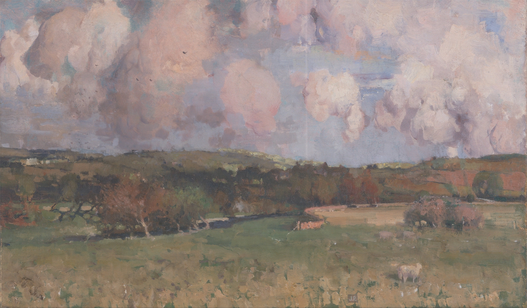 Castlefern by James Paterson, oil on canvas depicting a lush forest with towering trees and dappled light.