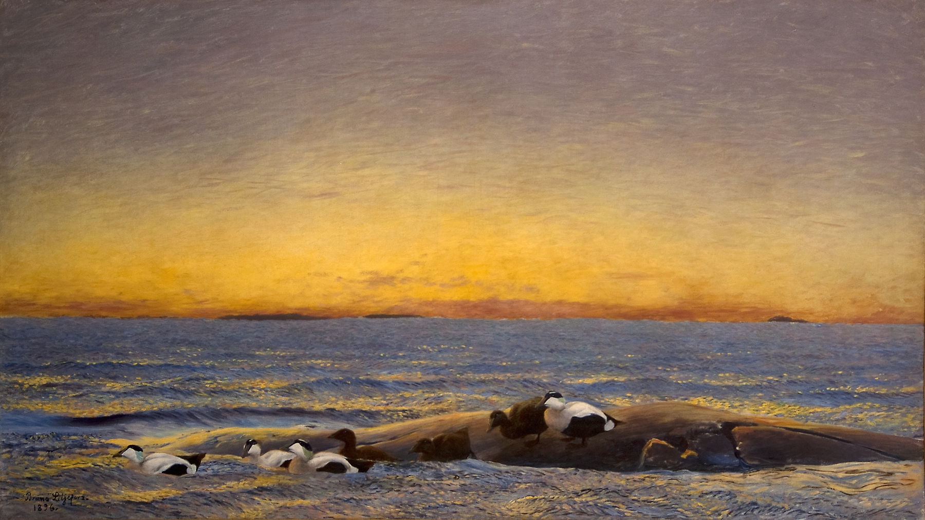 Morning Mood by the Sea, by Bruno Liljefors, public domain