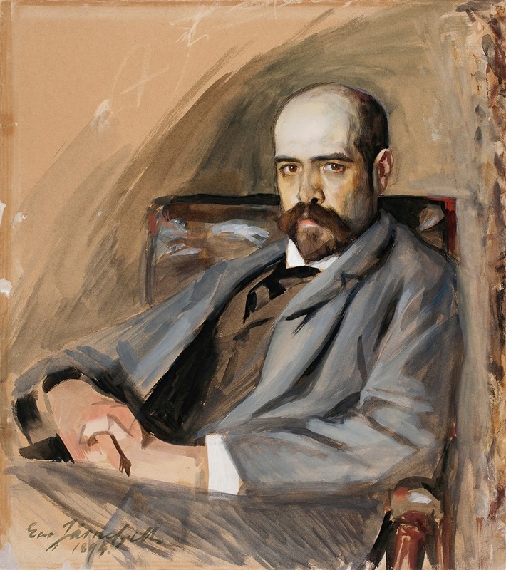 Portrait of Gunnar Berndtson by Eero Järnefelt showcases a detailed depiction of the subject.