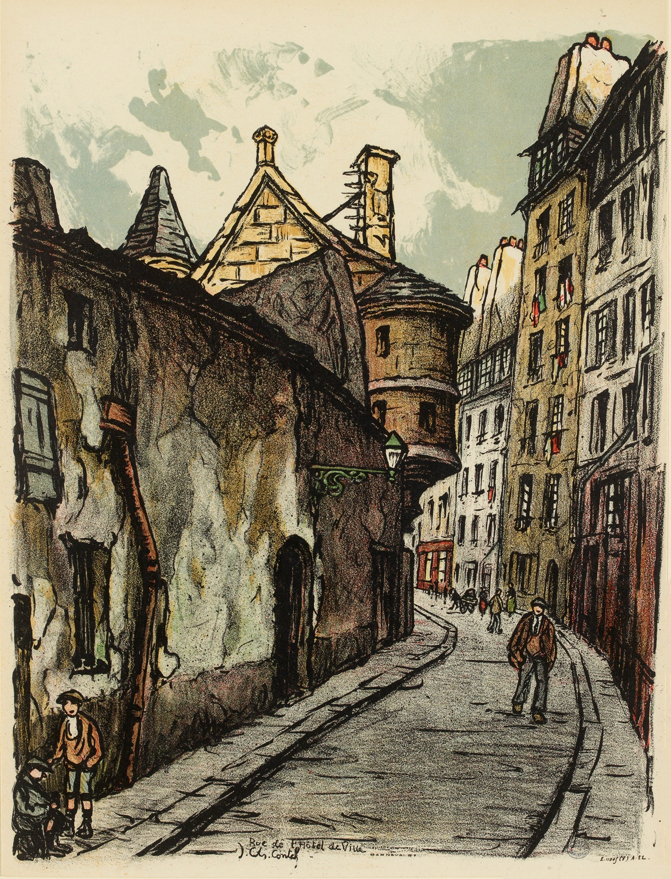 Rue de l’Hôtel de Ville, by Jean-Charles Contel, public domain