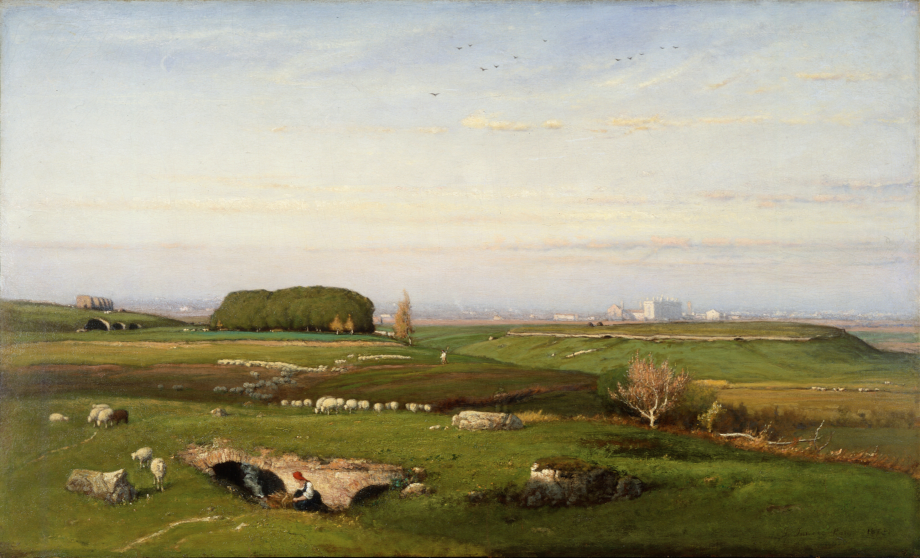 Landscape of the Roman Campagna by George Inness, oil painting