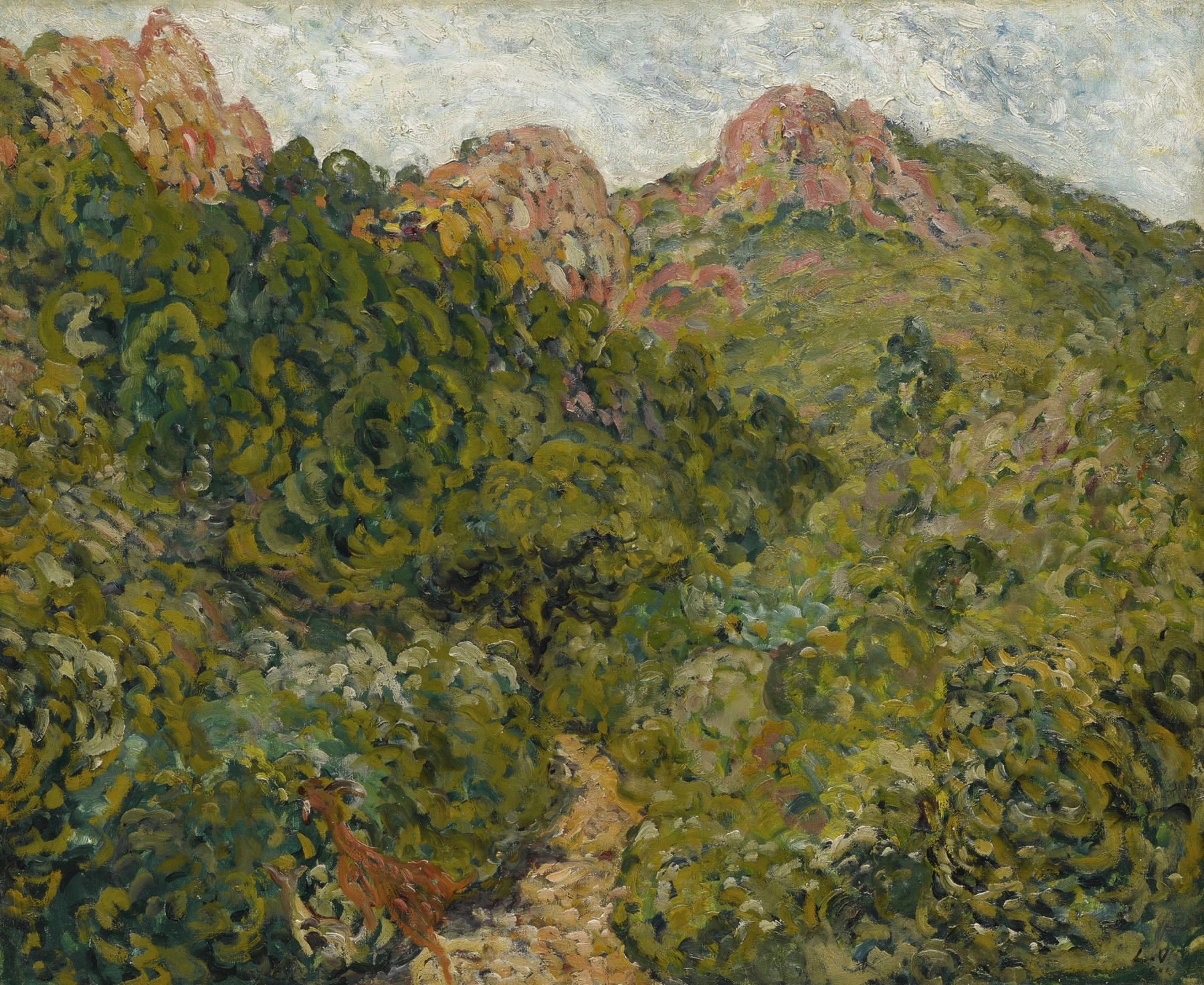 Paysage du Midi by Louis Valtat, oil painting depicting olive trees under Mediterranean sunlight.