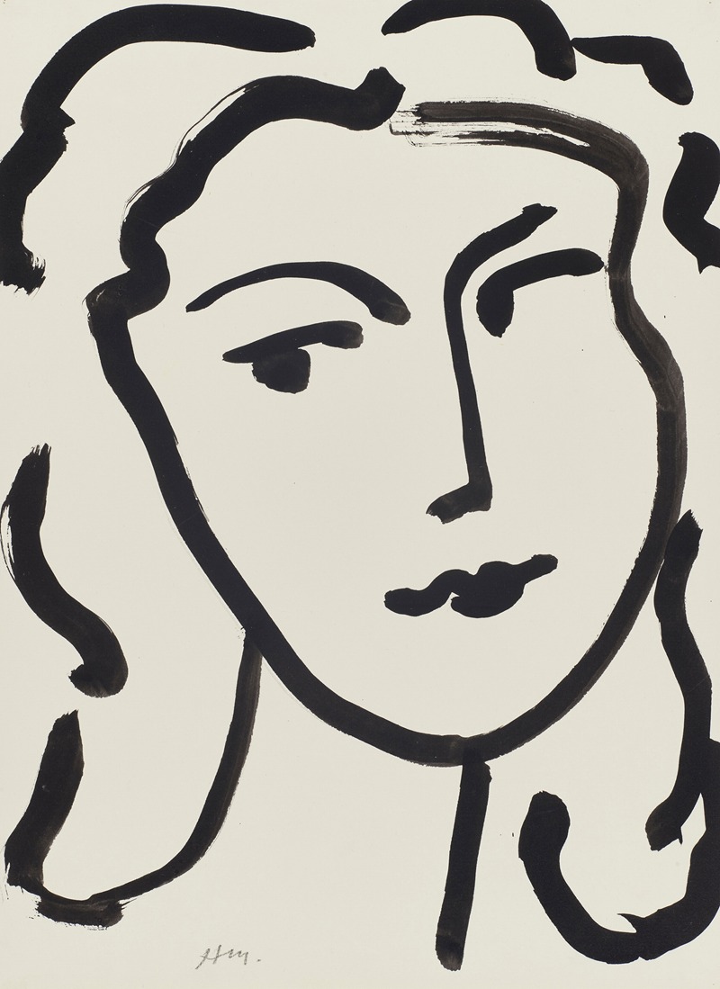 Henri Matisse's 'Visage de femme' showcases a woman's face with vibrant colors and bold lines.