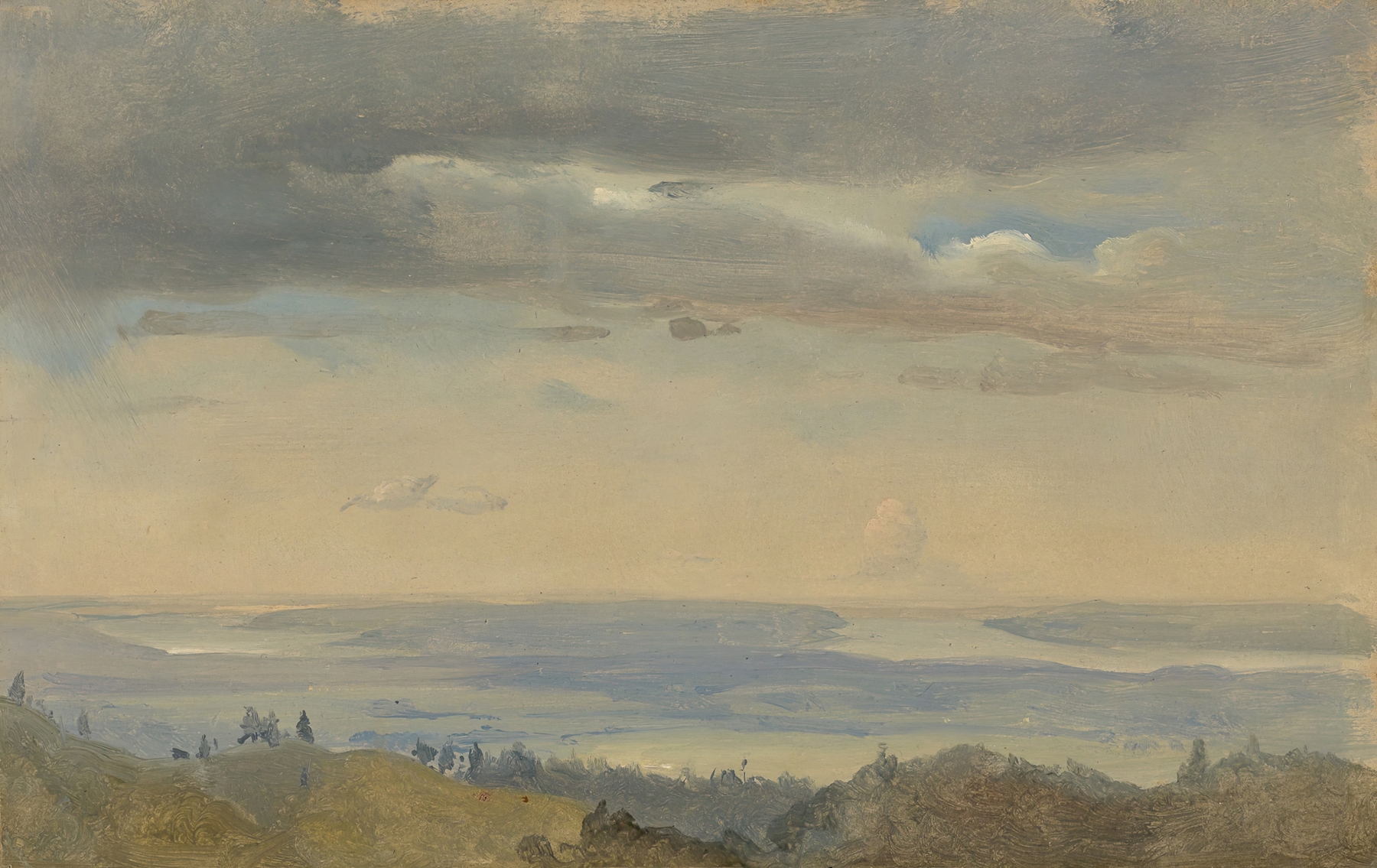 Cloud Study with River Landscape, by Johan Christian Dahl, public domain