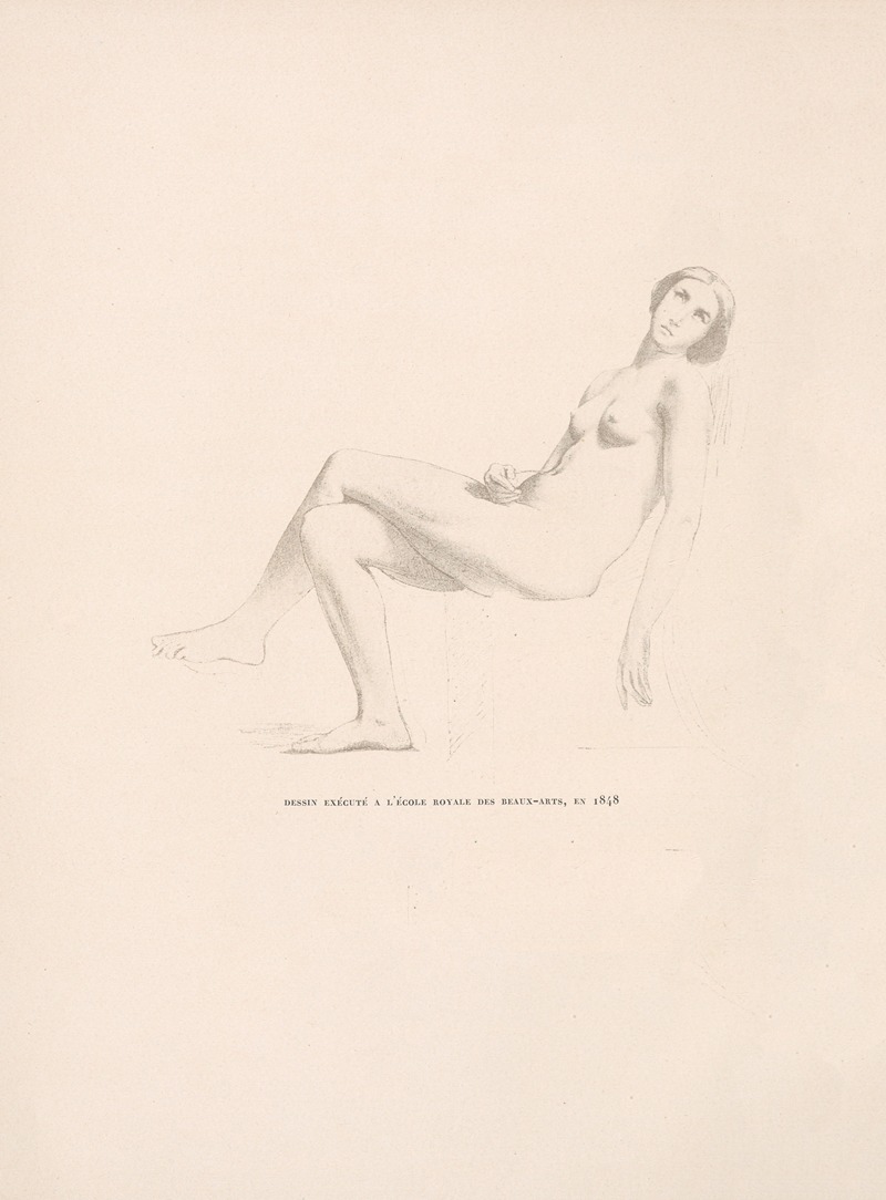 Dessin exècute à l’Ècole royale des Beaux-Arts, en by William Bouguereau