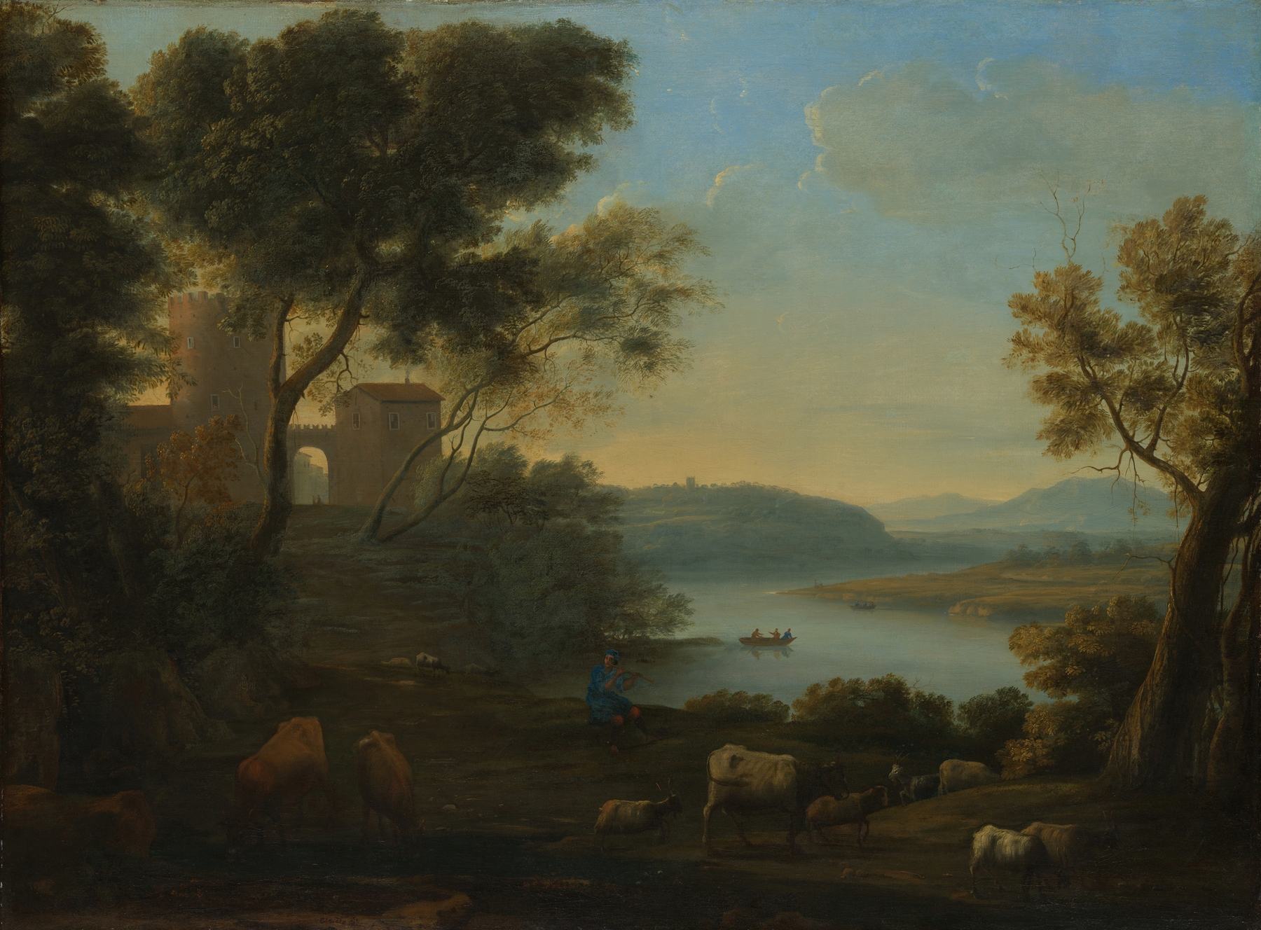 Pastoral Landscape; The Roman Campagna, by Claude Lorrain, public domain