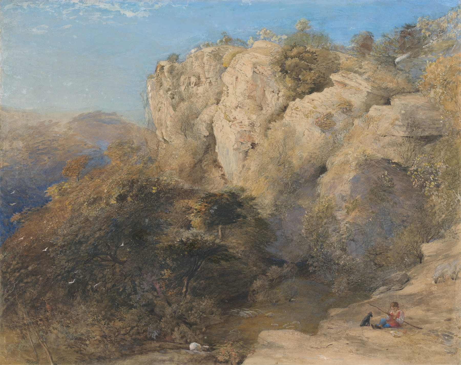 Rocky Landscape in Wales, by Samuel Palmer, public domain