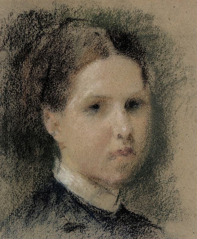 Portrait of Annie Edelfelt by Albert Edelfelt captures a young woman in a serene pose.