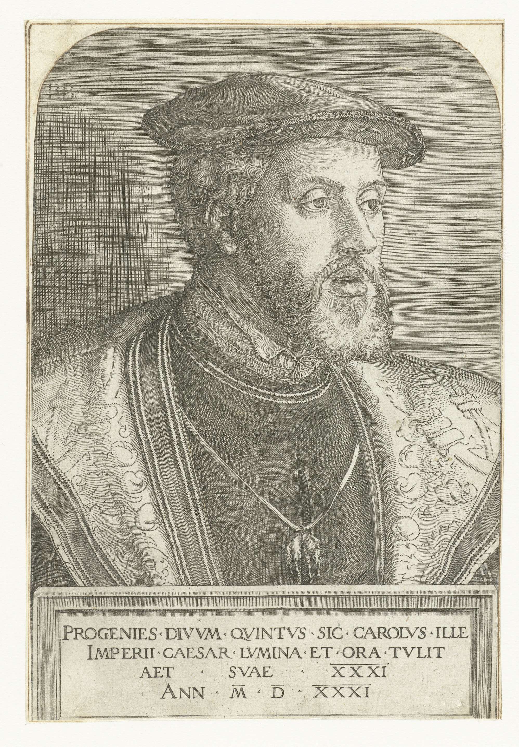 Portret van Keizer Karel V, by Barthel Beham, public domain