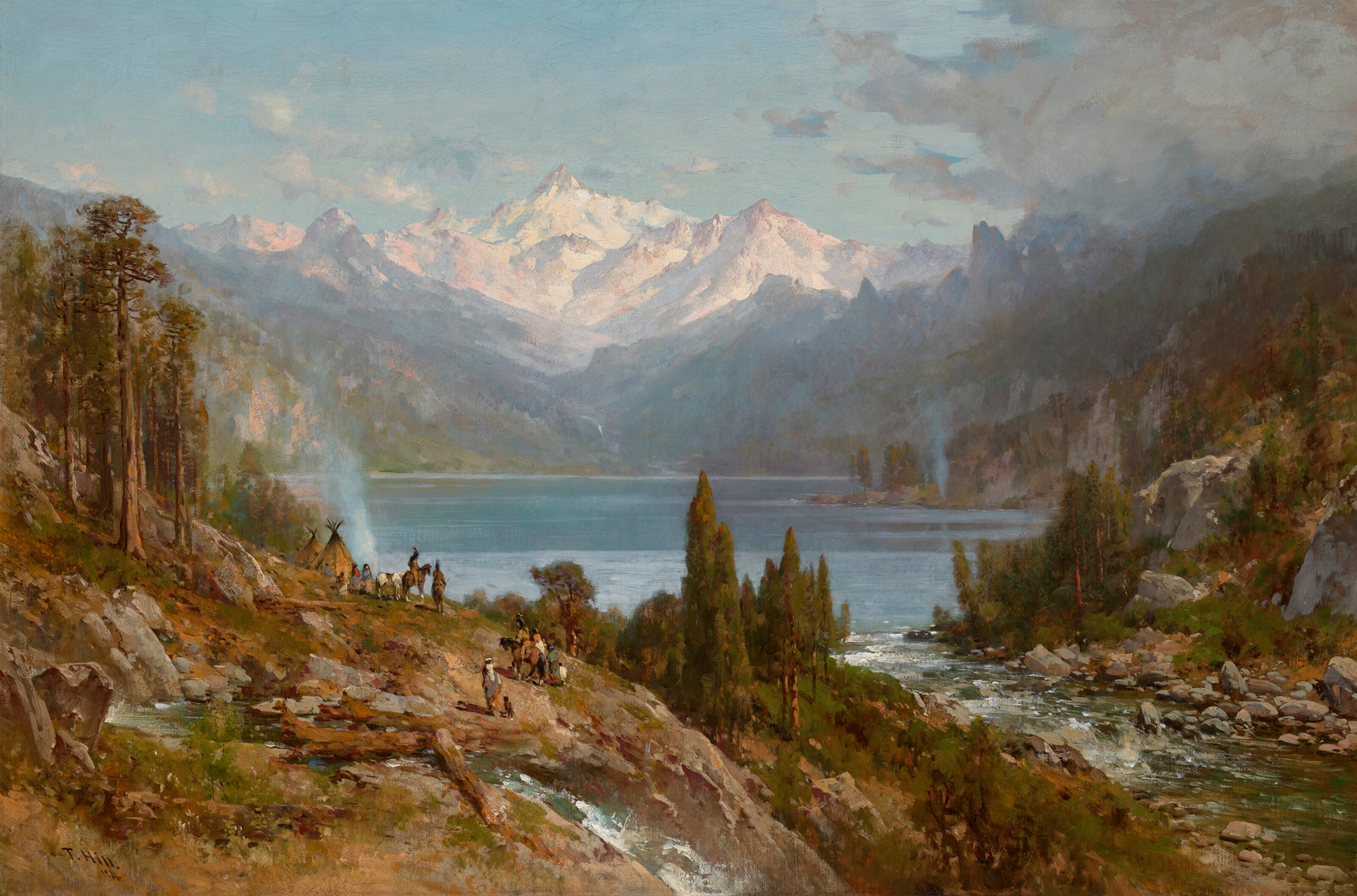 In the High Sierras, by Thomas Hill, public domain