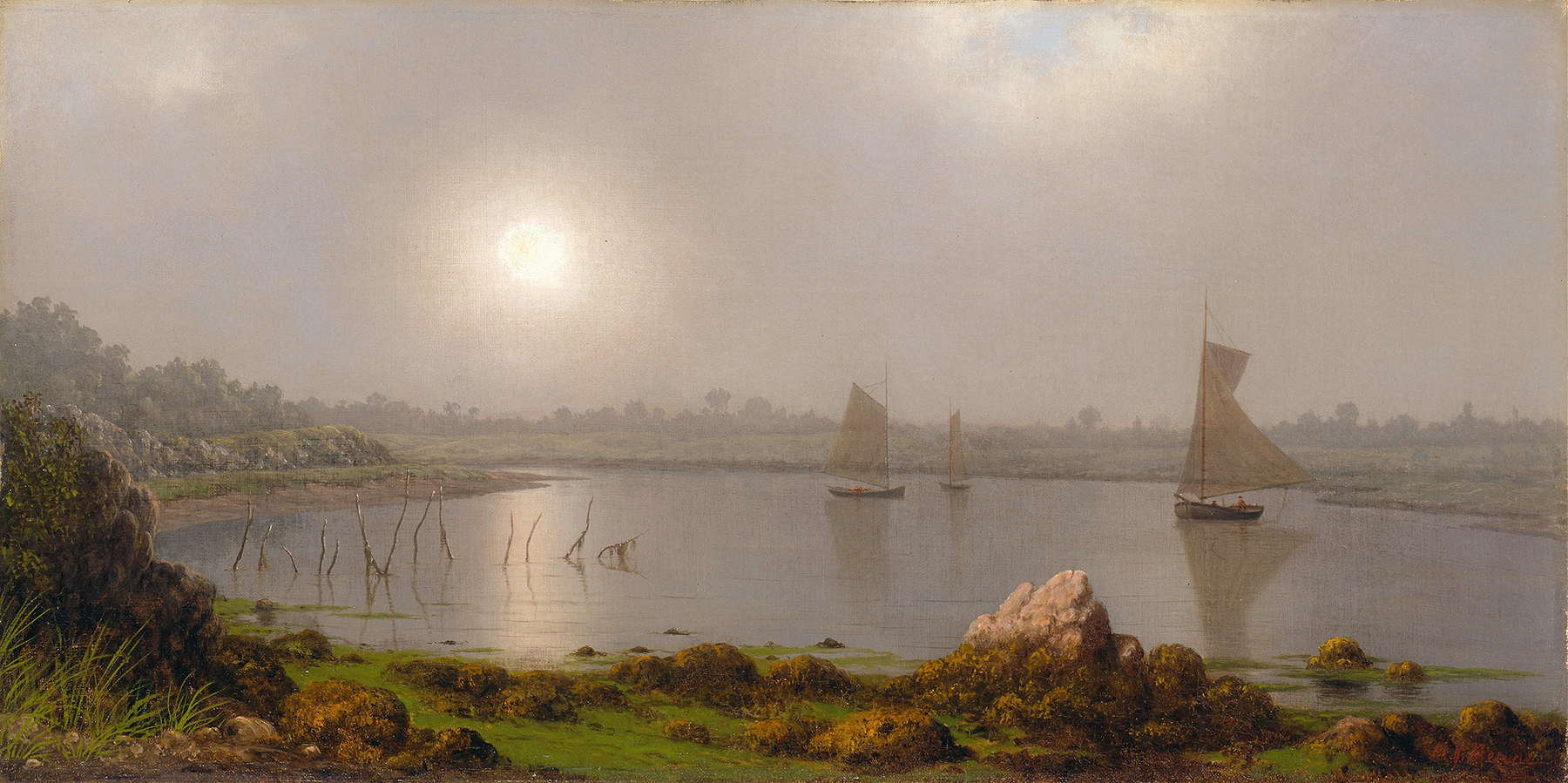 York Harbor,Coast of Maine, by Martin Johnson Heade, public domain
