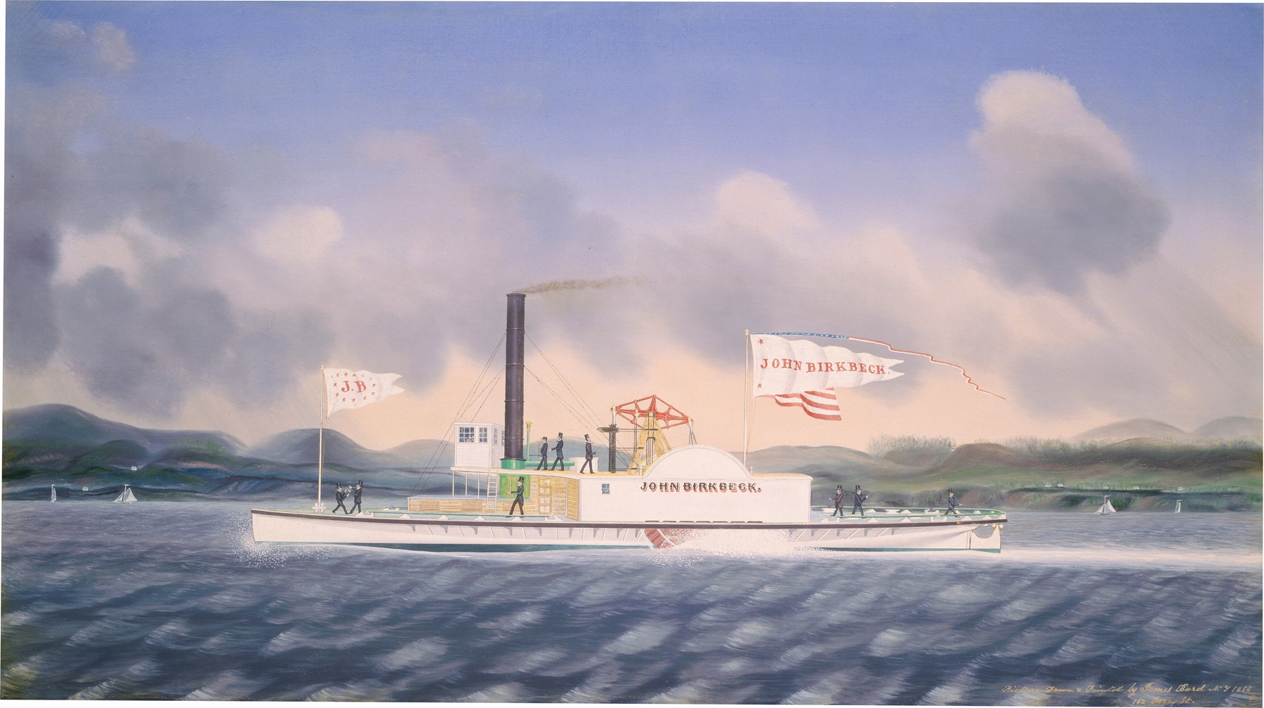 Towboat ‘John Birkbeck’, by James Bard, public domain