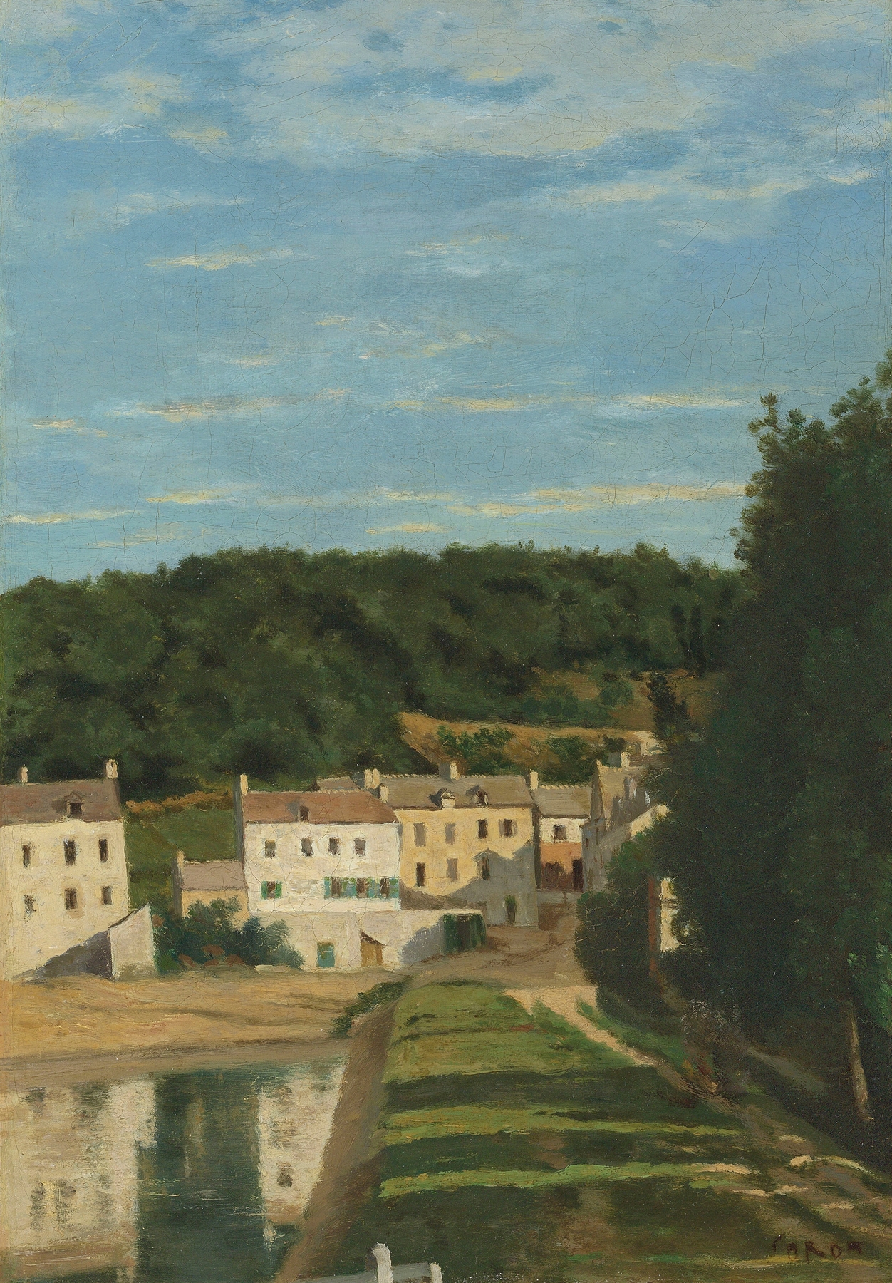 Les Maisons Cabassud À Ville D’avray, by Jean-Baptiste-Camille Corot, public domain