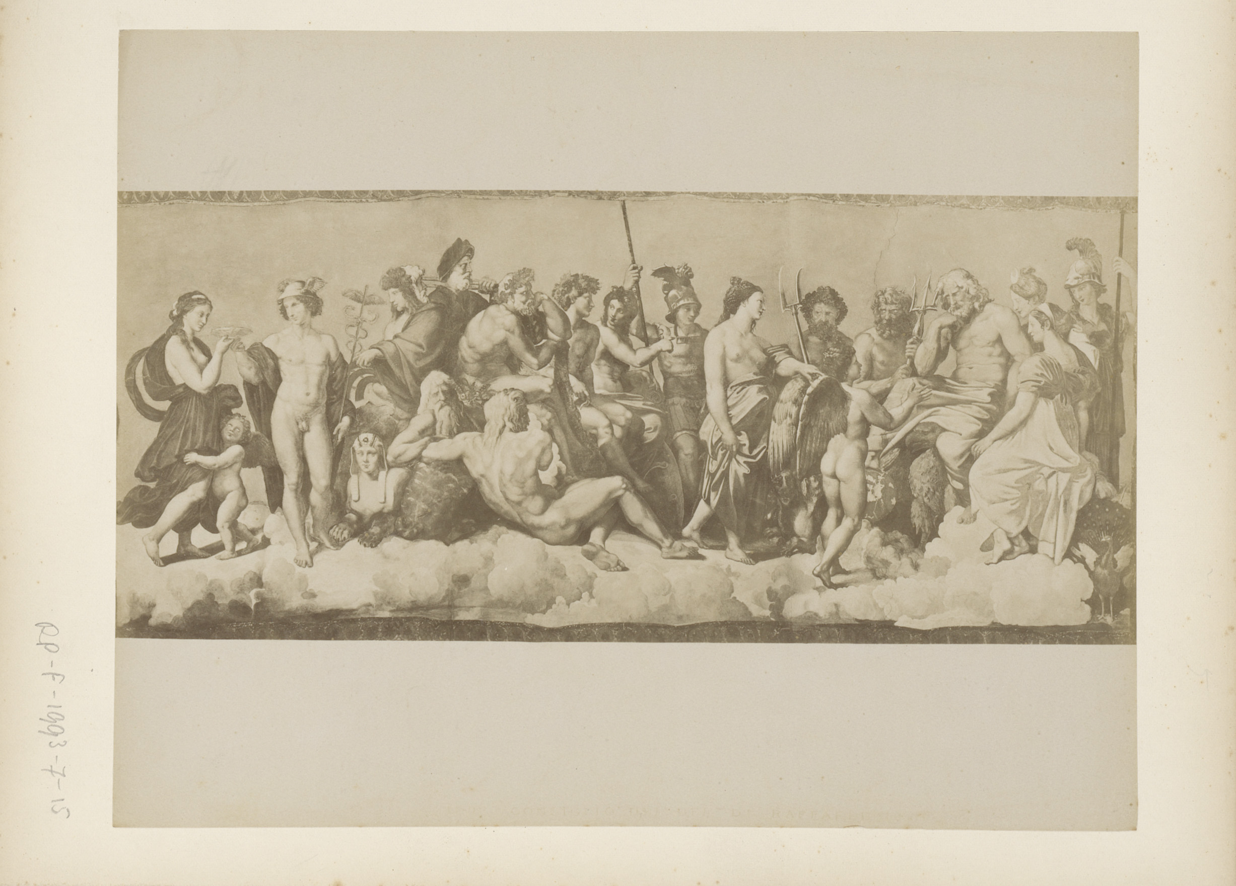 Fresco reproduction of Het beraad der goden by Domenico Anderson, albumen print