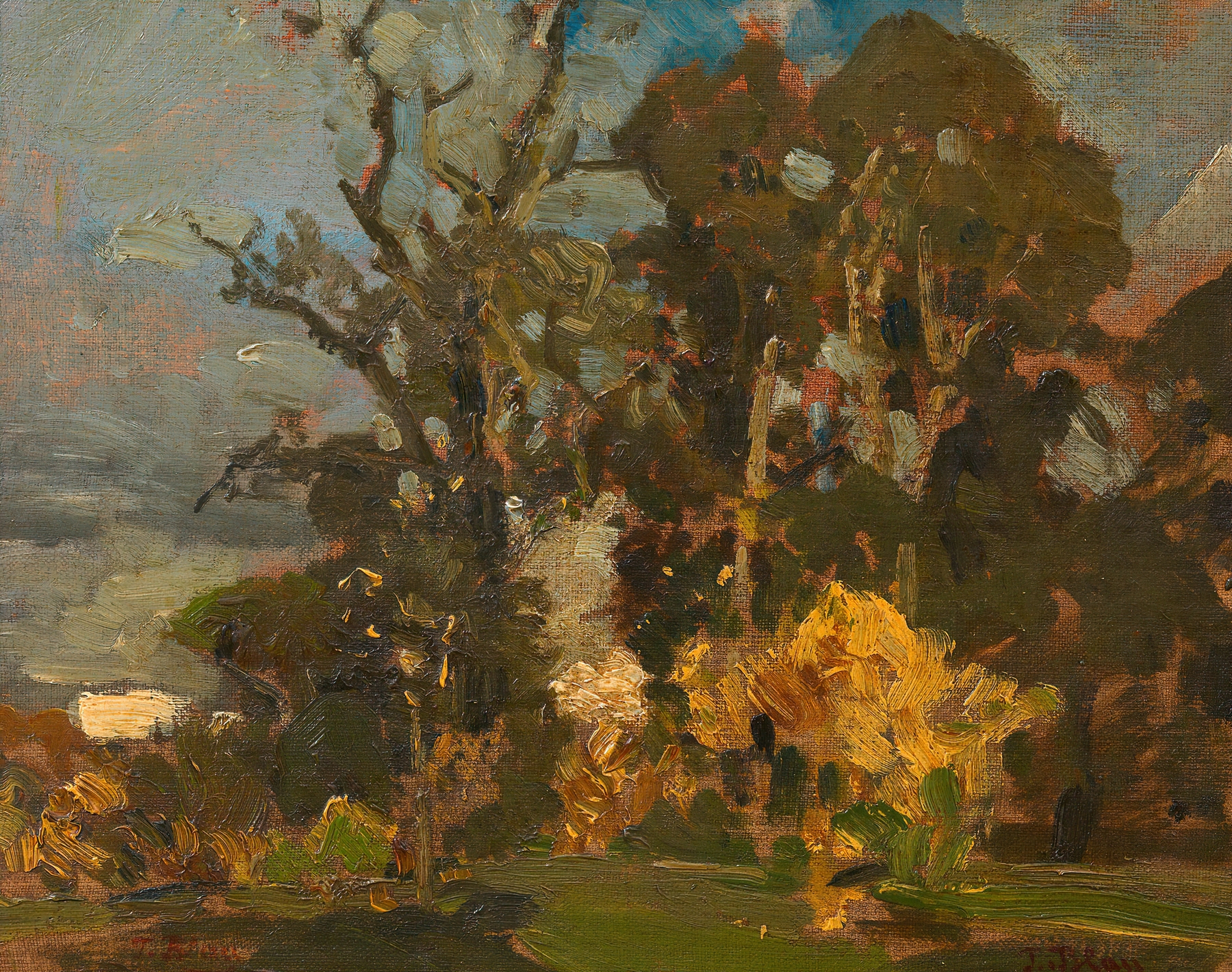 Waldwiese im Herbst, by Tina Blau, public domain