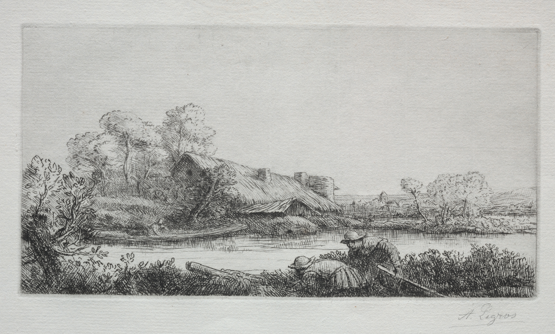 The Farm on the River, by Alphonse Legros, public domain